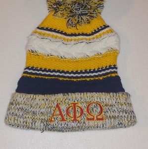Alpha Phi Omega pom pom hat